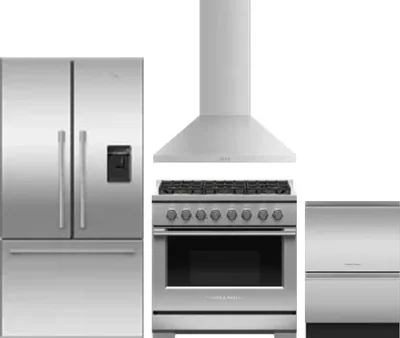 4 Piece Package Includes Refrigerator, Range, Hood And Dishwasher